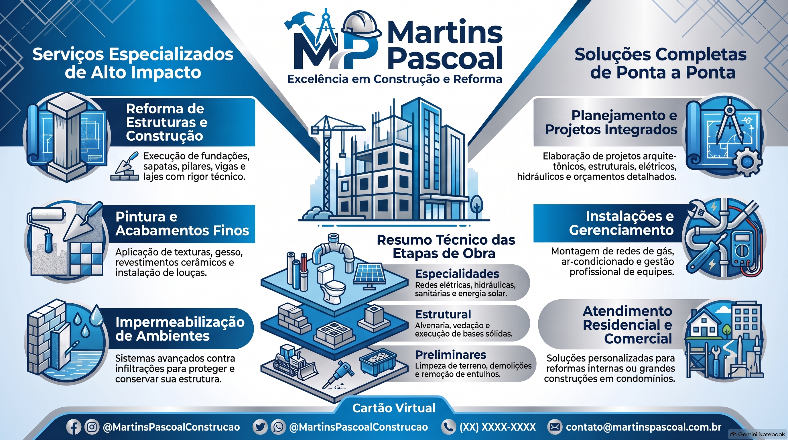 Infográfico Oficial de Serviços Martins Pascoal